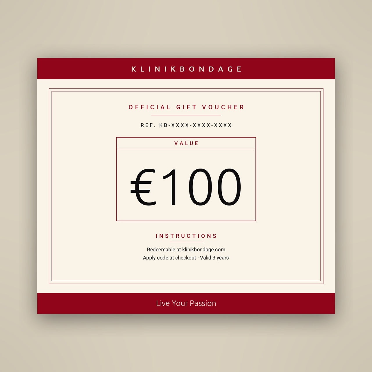 Geschenk Gutschein KlinikBondage