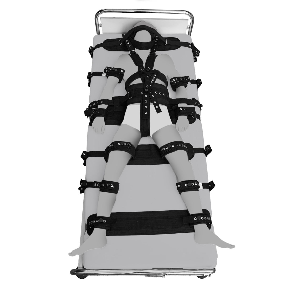 15-Punkt Fixierung Bett Restraints Schwarz