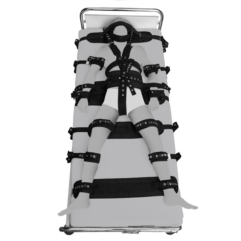15-Punkt Fixierung Bett Restraints Schwarz