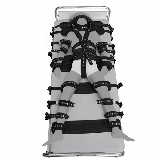 20-Punkt Fixierung Bett Restraints Schwarz