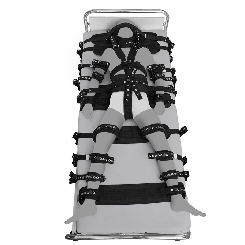 20-Punkt Fixierung Bett Restraints Schwarz