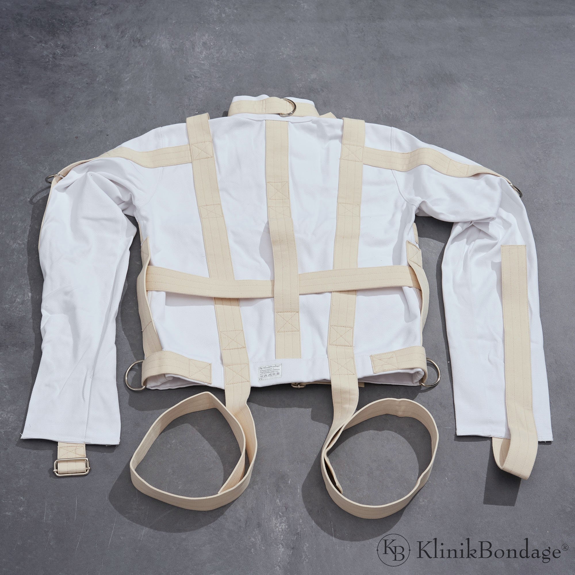 Restraint Jacket Straitjacket Bondage Set White – Two Sizes & Fixing Straps