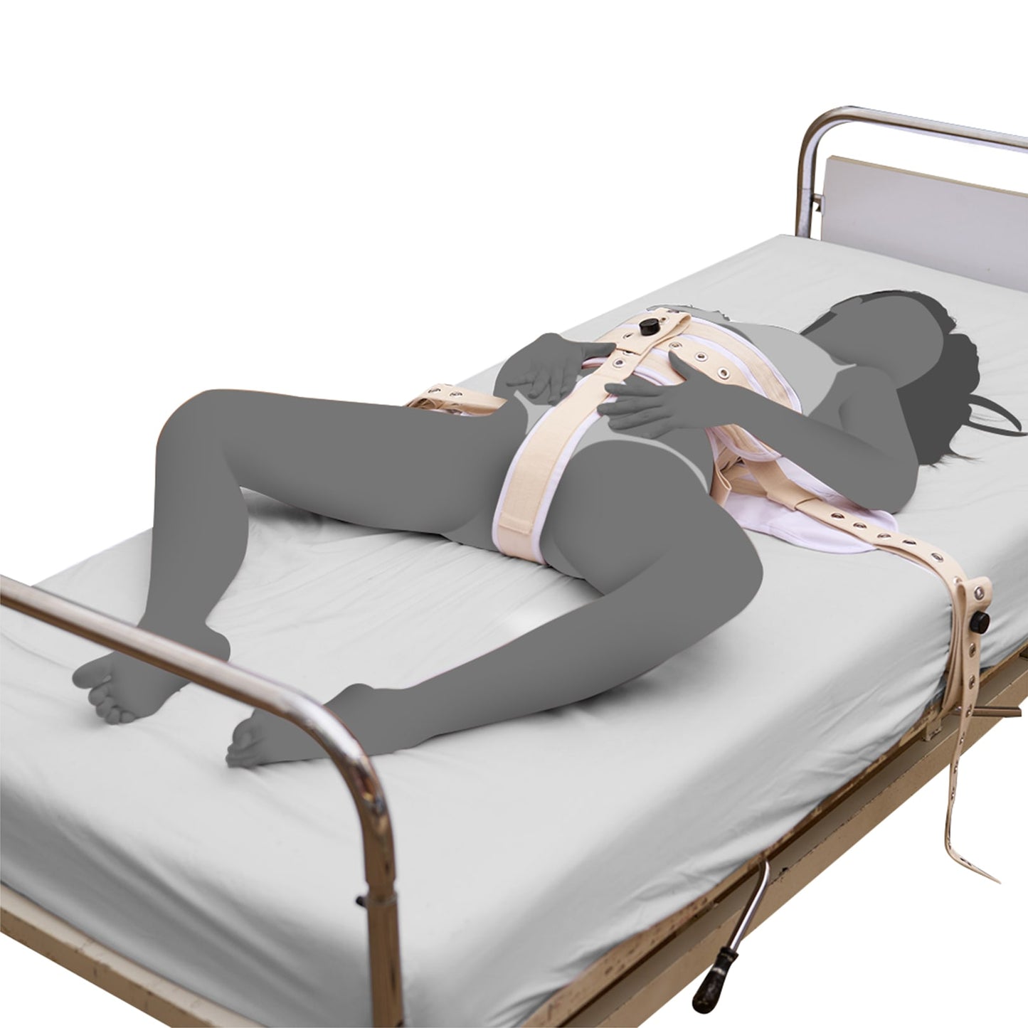 Schrittgurt Fixierung Weiß