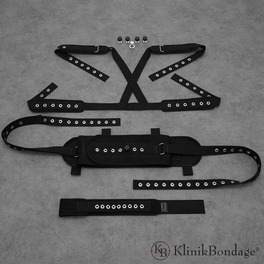 Bauchfessel Set Schwarz, KlinikBondage