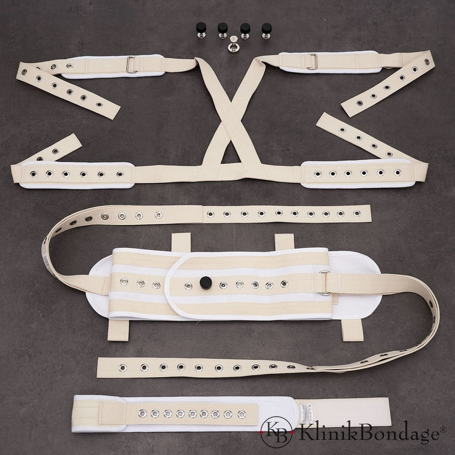 Bauchfessel Set Weiß, KlinikBondage