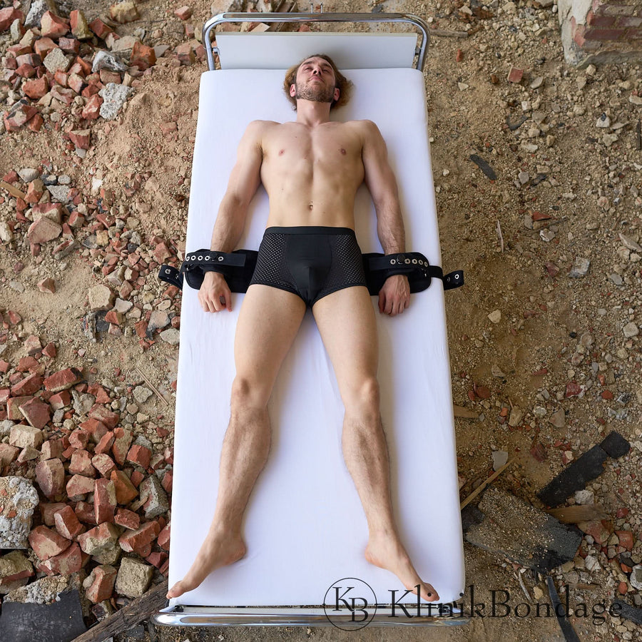 Handfesseln Bett Schwarz, KlinikBondage