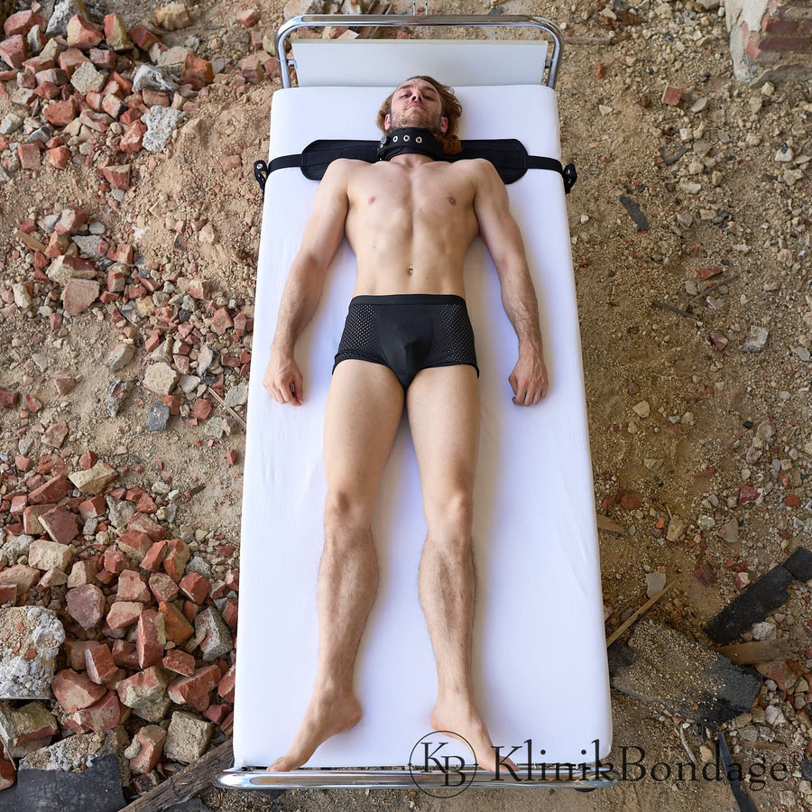 Halsfessel Bett Schwarz, KlinikBondage