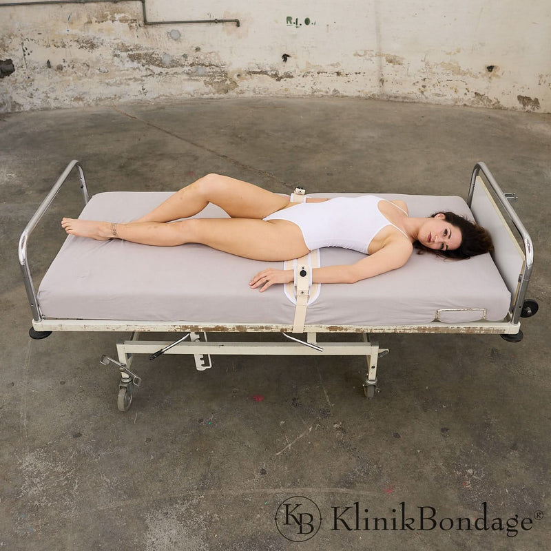 Handfesseln Bett Weiß, KlinikBondage