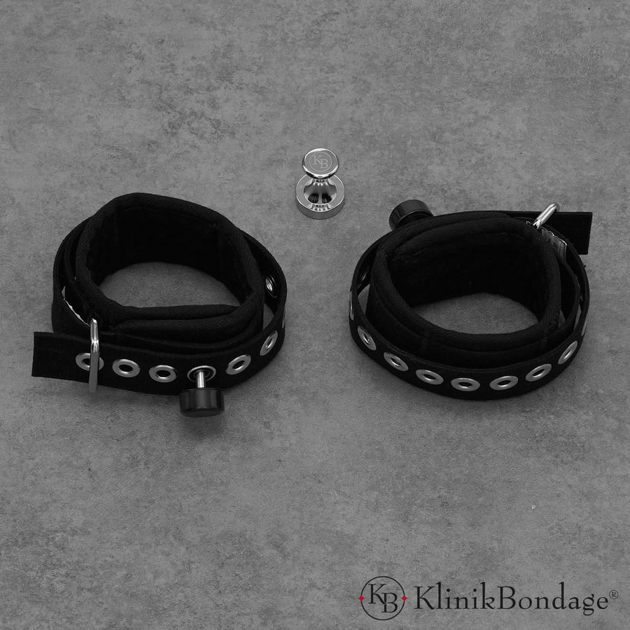 Schellen Beine Arme Paar Kinky Mode Schwarz, KlinikBondage