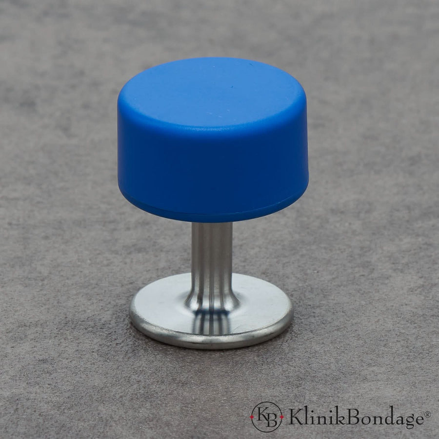 Bunte Magnetschlösser bestehend aus Sockel und Kopf, ideal für sichere und stilvolle Fesselungen im BDSM-Bereich mit magnetischer Entriegelung durch Spezialschlüssel.