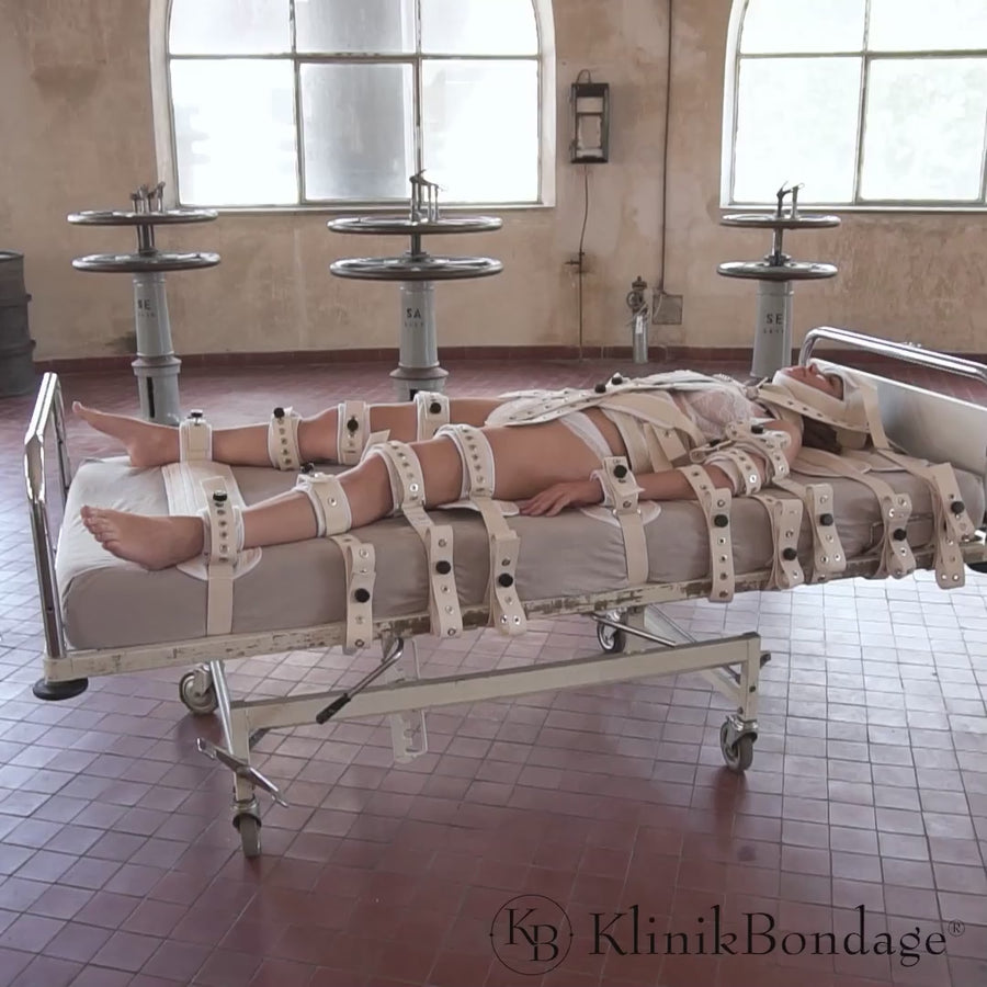 20 Punkt Fixierung Bettfessel Set Weiß, 
KlinikBondage