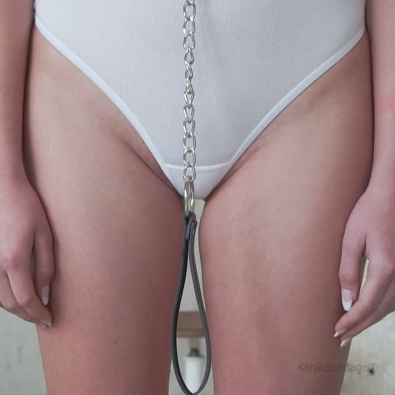 Halsbandfessel mit  Kette, KlinikBondage
